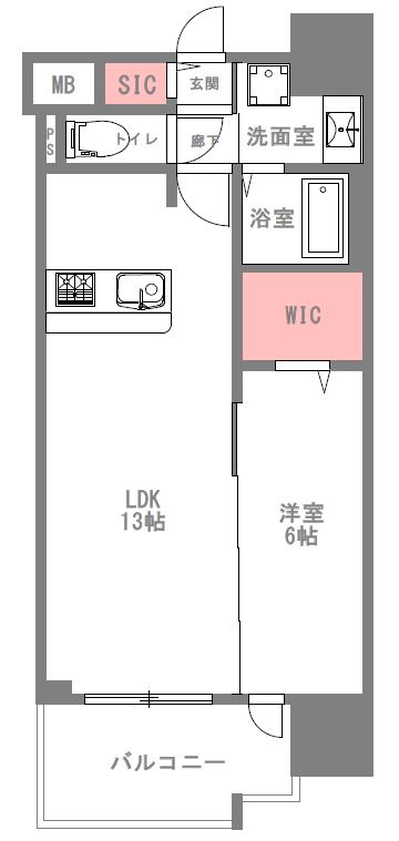 プレサンス新町ウィズジョイの間取り