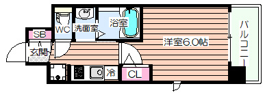 【間取り】 | エステムコート難波WEST-SIDE Ⅶ グローブ