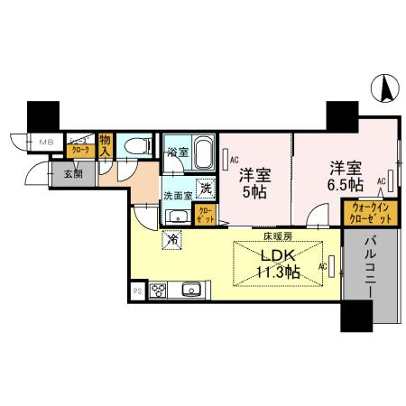 IBC　Residence　Westの間取り