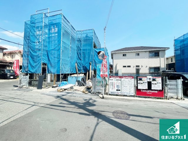 加古川市平岡町二俣　新築一戸建ての外観|現在建築中！落ち着いた街並みで新生活を始めることが出来そう！周辺の物件も併せてご紹介させて頂きます！