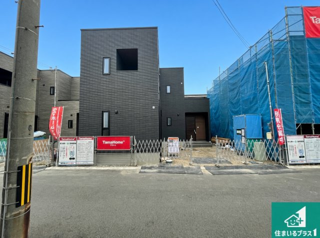 加古川市平岡町二俣　新築一戸建ての外観|現在建築中！落ち着いた街並みで新生活を始めることが出来そう！周辺の物件も併せてご紹介させて頂きます！
