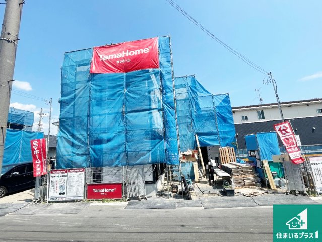 加古川市平岡町二俣　新築一戸建ての外観|現在建築中！落ち着いた街並みで新生活を始めることが出来そう！周辺の物件も併せてご紹介させて頂きます！