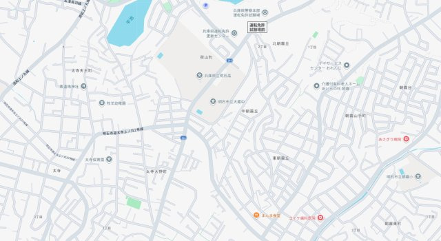 明石市西朝霧丘　未入居の地図