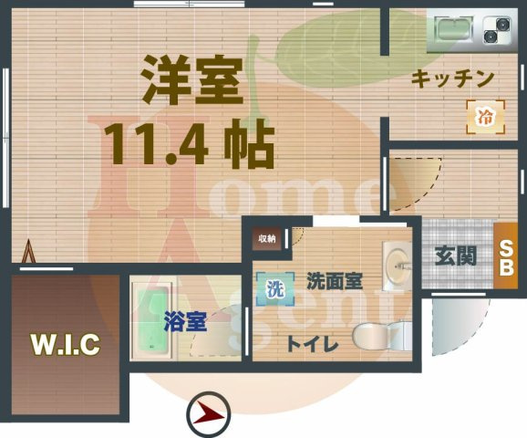 【間取り】 | ミニヨン荻窪 | 1Rのお部屋です。