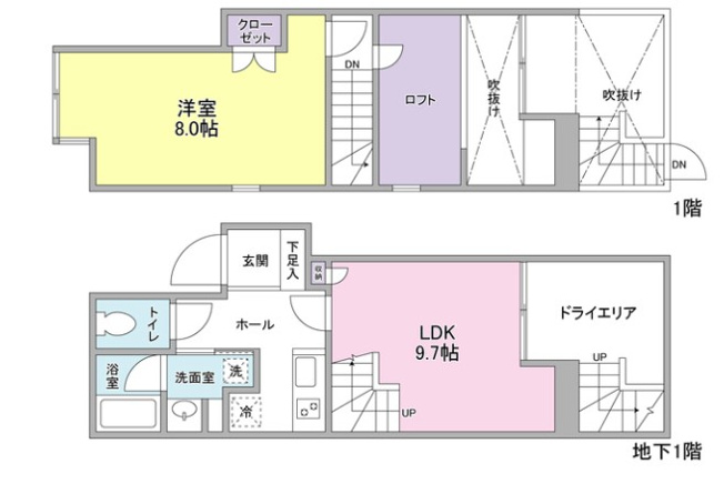【間取り】 | ソレーユ四谷三丁目