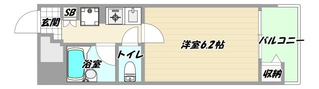 大阪市東淀川区東中島１丁目の賃貸マンションの間取り