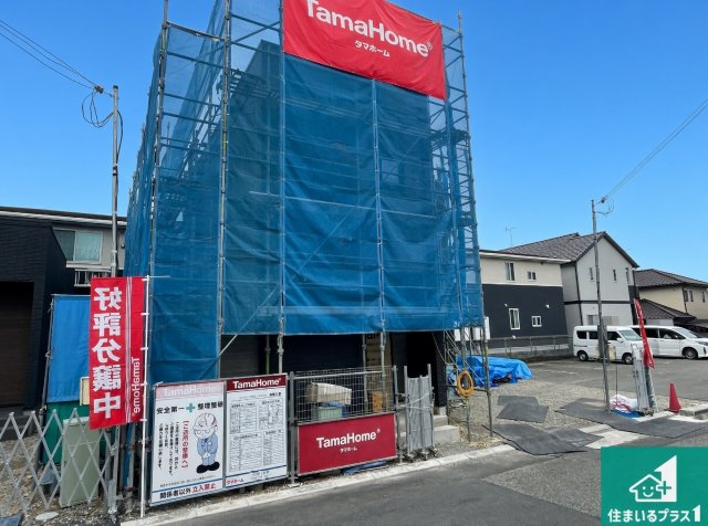 加古川市平岡町二俣　新築一戸建ての外観|現在建築中！落ち着いた街並みで新生活を始めることが出来そう！周辺の物件も併せてご紹介させて頂きます！