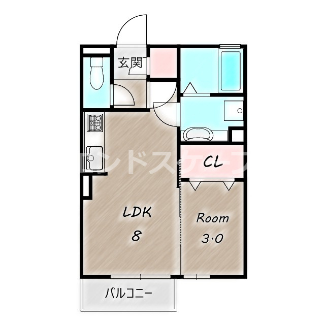 フォンテーヌ　Ａの間取り|高崎、前橋、伊勢崎エリアのお部屋探しはエンドスケープまで！お客様の理想お聞かせ下さい♪