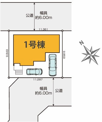 新座市野火止3丁目　新築一戸建　武蔵野線　新座の区画図