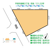 平塚市御殿３丁目　売地　111.22坪の画像
