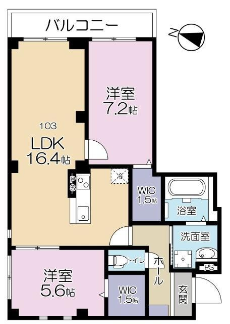 Ａ．ＦＬＡＴ　Ⅱの間取り|間取りです