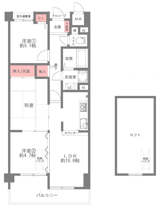 ユニライフ城東鶴見の間取り