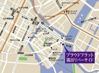 プラウドフラット隅田リバーサイドの地図