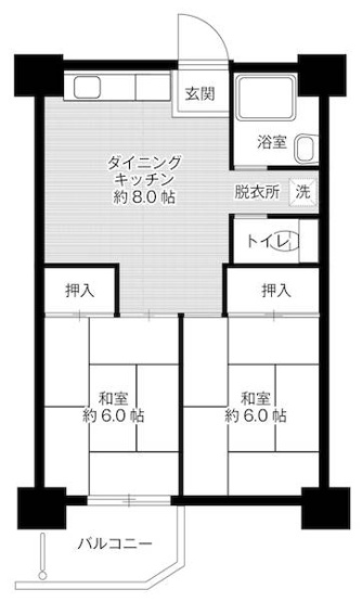 【間取り】 | ビレッジハウス泉北栂タワー1号棟