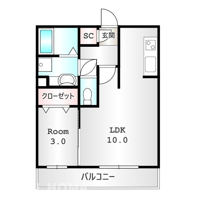 オペラハウス上大島 Cの間取り|他社様掲載物件もまとめてご紹介、ご案内可能です(^^)/