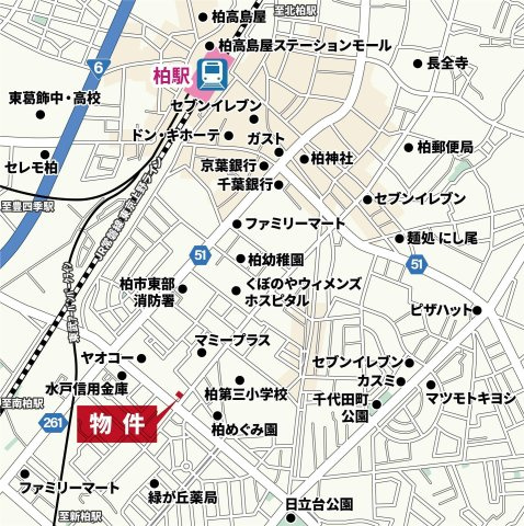 セナリオフォルム柏11の地図