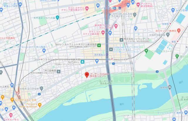 【地図】 | プレサンスOSAKA西中島リエゾン