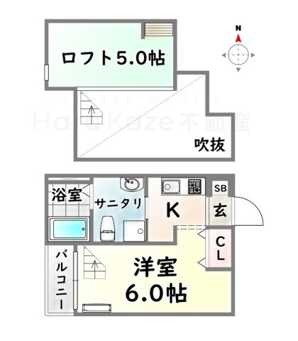 【間取り】 | Abisko【名古屋市賃貸・ロフト】