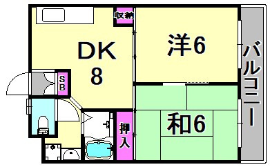 ウエルハイツ東園田の間取り