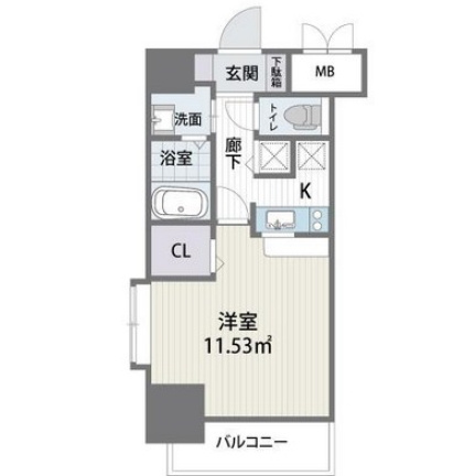 アルティザ博多駅南の間取り|使いやすい間取りです。