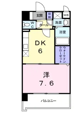 ビエラコート東比恵の間取り|使いやすい間取りです。