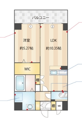  カラコレス3の間取り|使いやすい間取りです。