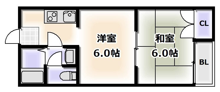 スポール南住吉の間取り