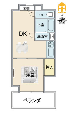 ローレルハイツ大淀2号棟の間取り|※現況と図面が異なる場合現況を優先いたします。