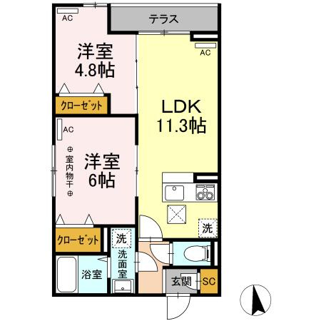 Dフラット台町の間取り
