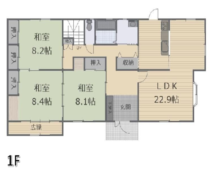 大平町榎本　中古戸建の間取り