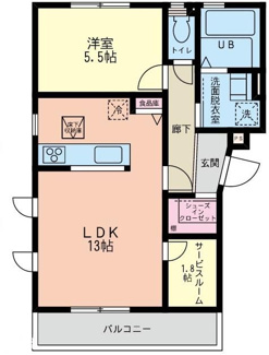 【間取り】 | ルシェンテ　Ｆ棟 | 間取りです。