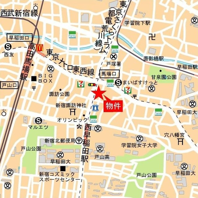 レガーロ西早稲田の地図