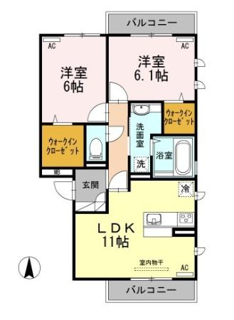 【間取り】 | アルページュ大森　Ａ棟
