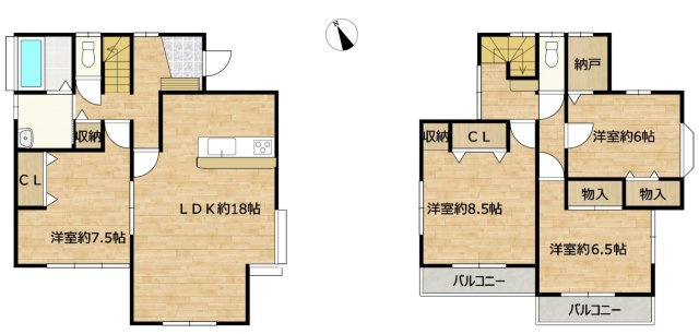 【間取り】 | 東松山市東平　中古戸建