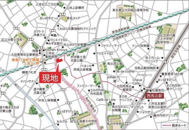 【地図】クレヴィアリグゼ西馬込 