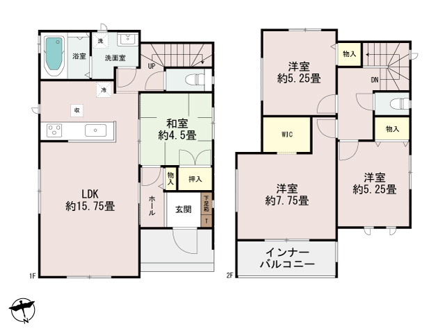 浦添市沢岻（全5棟）ABCD号棟の間取り|C号棟　4490万円