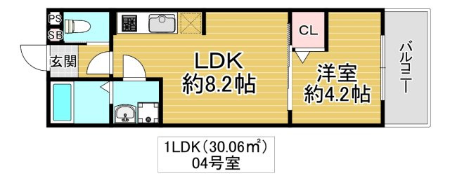 大阪市鶴見区今津南４丁目のアパートの間取り