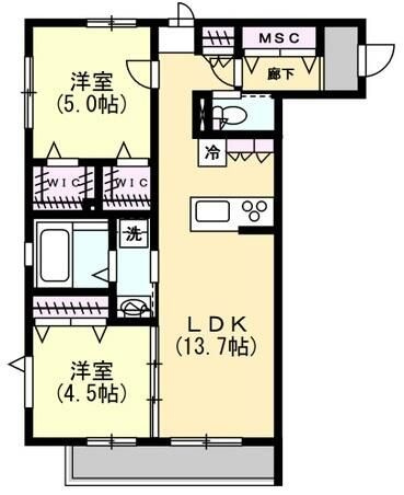 アネーロ東船橋の間取り