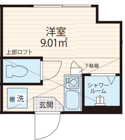 足立区柳原２丁目のアパートの間取り