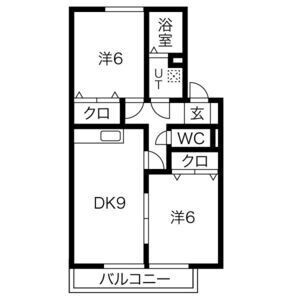 ウエストビレッジ桃山B棟の間取り