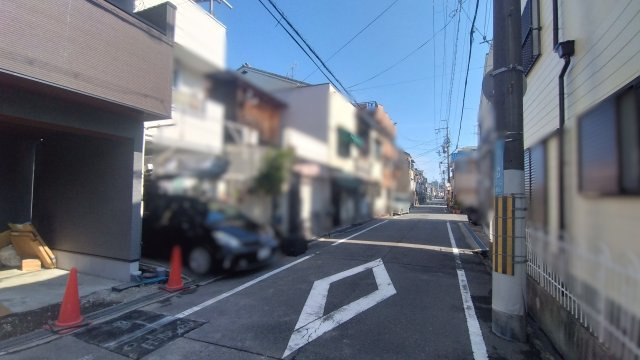 尼崎市大島　新築戸建の前面道路含む現地写真