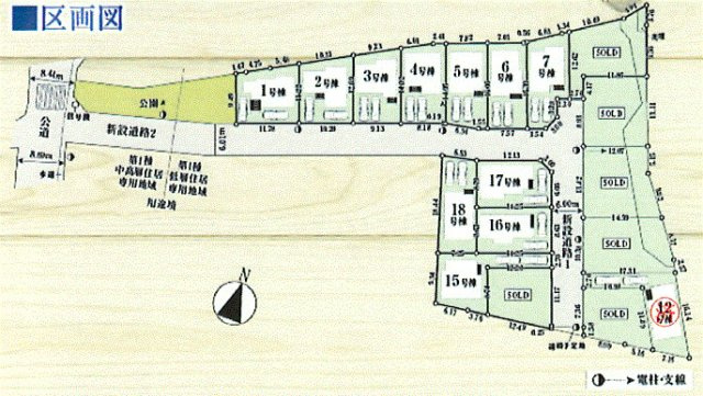 羽村市羽加美3丁目　新得戸建全15棟の区画図