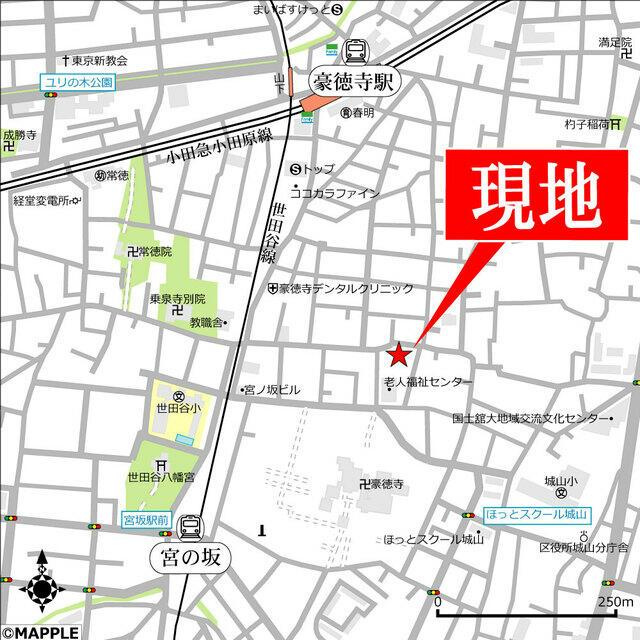 ＳＴＲＩＰＥＳ　豪徳寺の地図|周辺の地図です