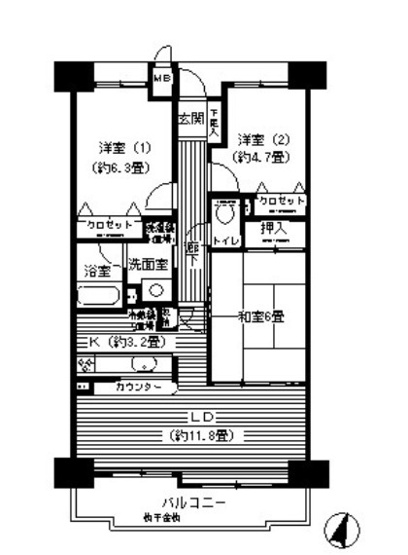 【間取り】 | グランドメゾン江戸堀