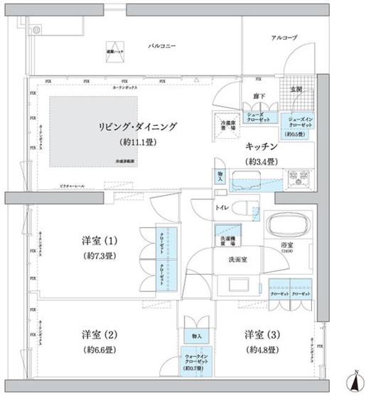 【間取り】 | ガーデニエール砧　ＷＥＳＴ