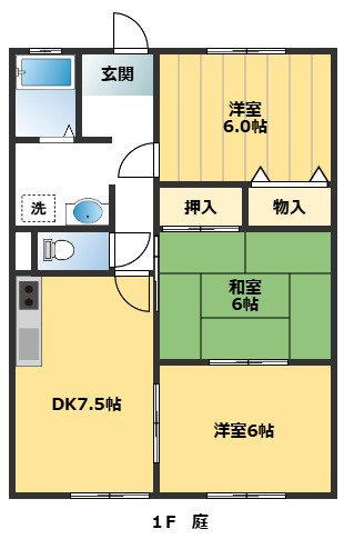 ガーデンロイヤルB棟の間取り