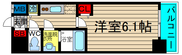 プレサンス難波駅前の間取り
