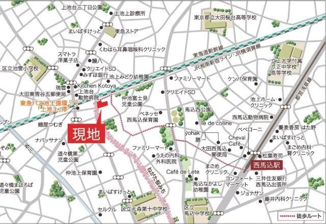 【地図】クレヴィアリグゼ西馬込 