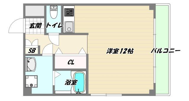 大阪市淀川区西中島４丁目の賃貸マンションの間取り