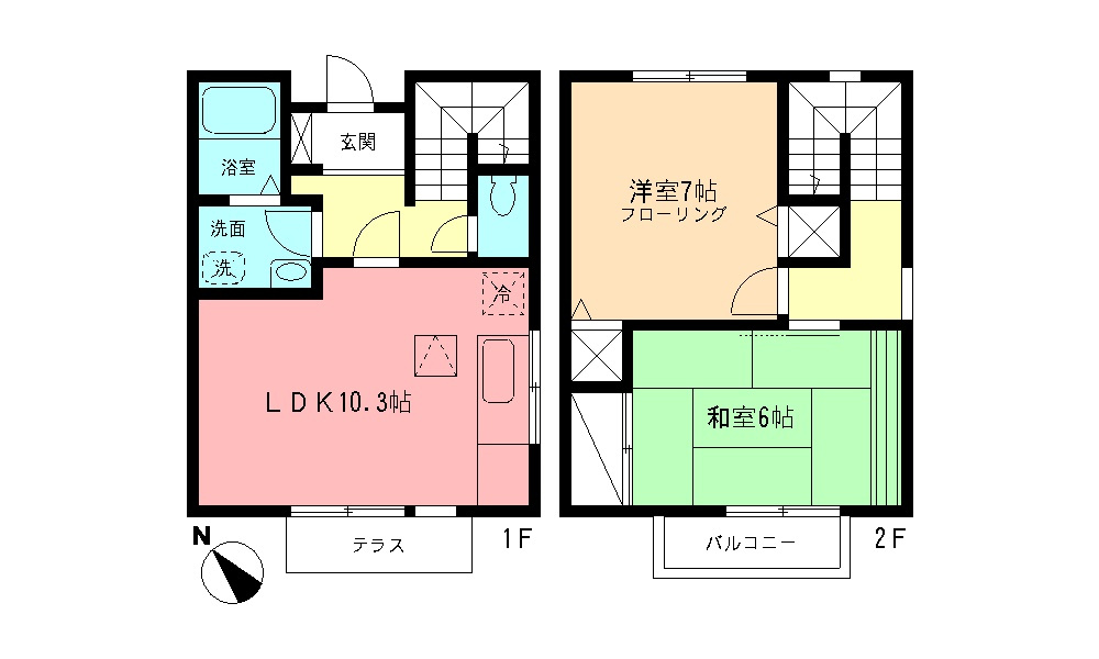 グリーンコーポBの間取り